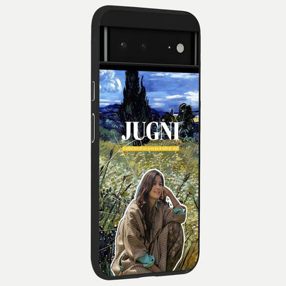  Just Keep Swimming back cover For Google Pixel 6A slim fit glass case with vibrant aesthetic design