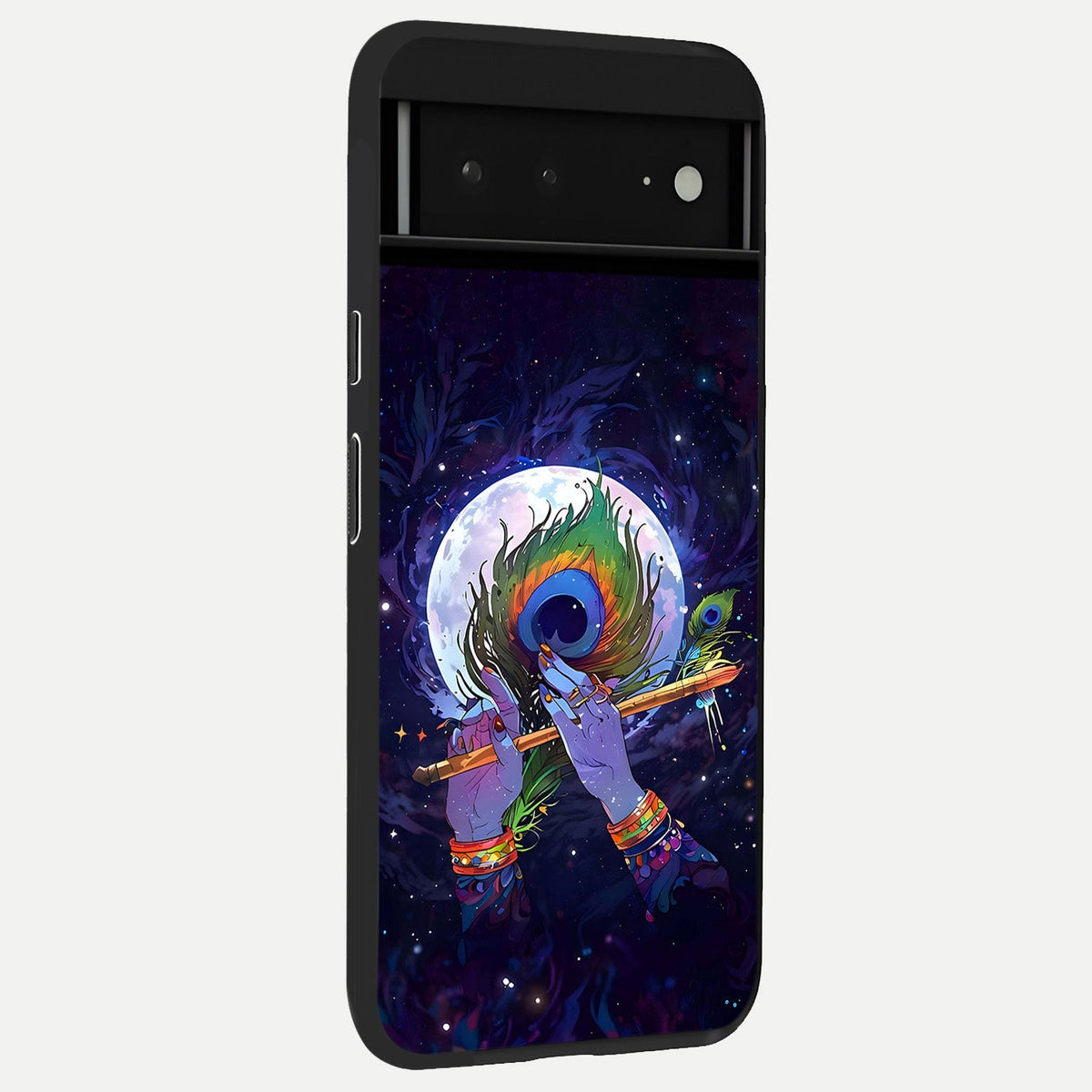  Lavender Dream Skies back cover For Google Pixel 6A slim fit glass case with vibrant aesthetic design