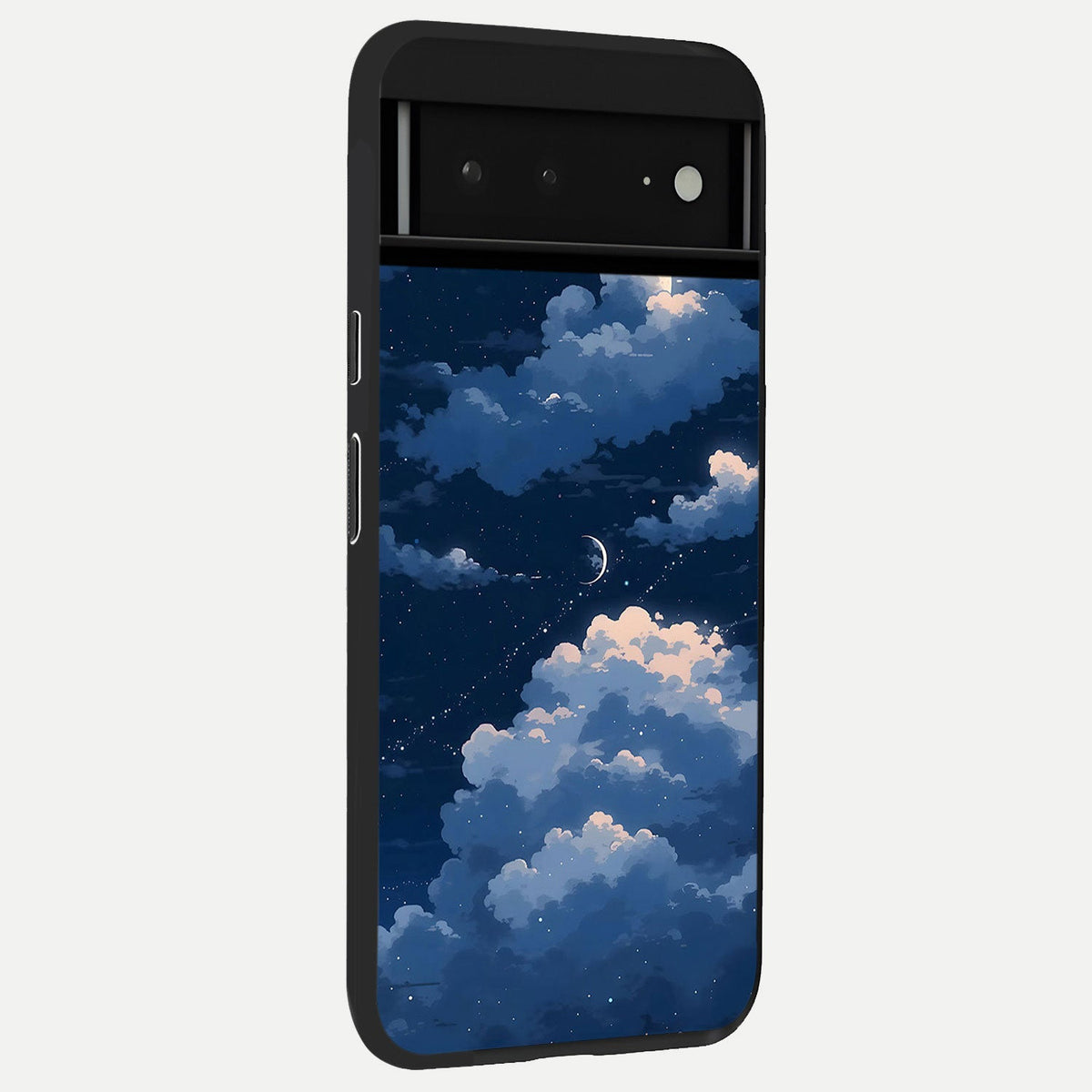  Moonlight Harbor Glow back cover For Google Pixel 6A slim fit glass case with vibrant aesthetic design