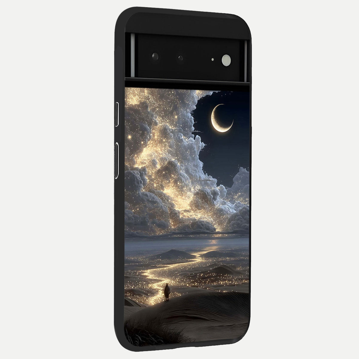  Moonlit Blossom Dream back cover For Google Pixel 6A slim fit glass case with vibrant aesthetic design