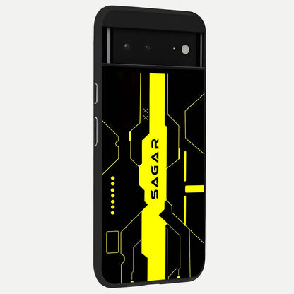  Neon Drift Beast back cover For Google Pixel 6A slim fit glass case with vibrant aesthetic design