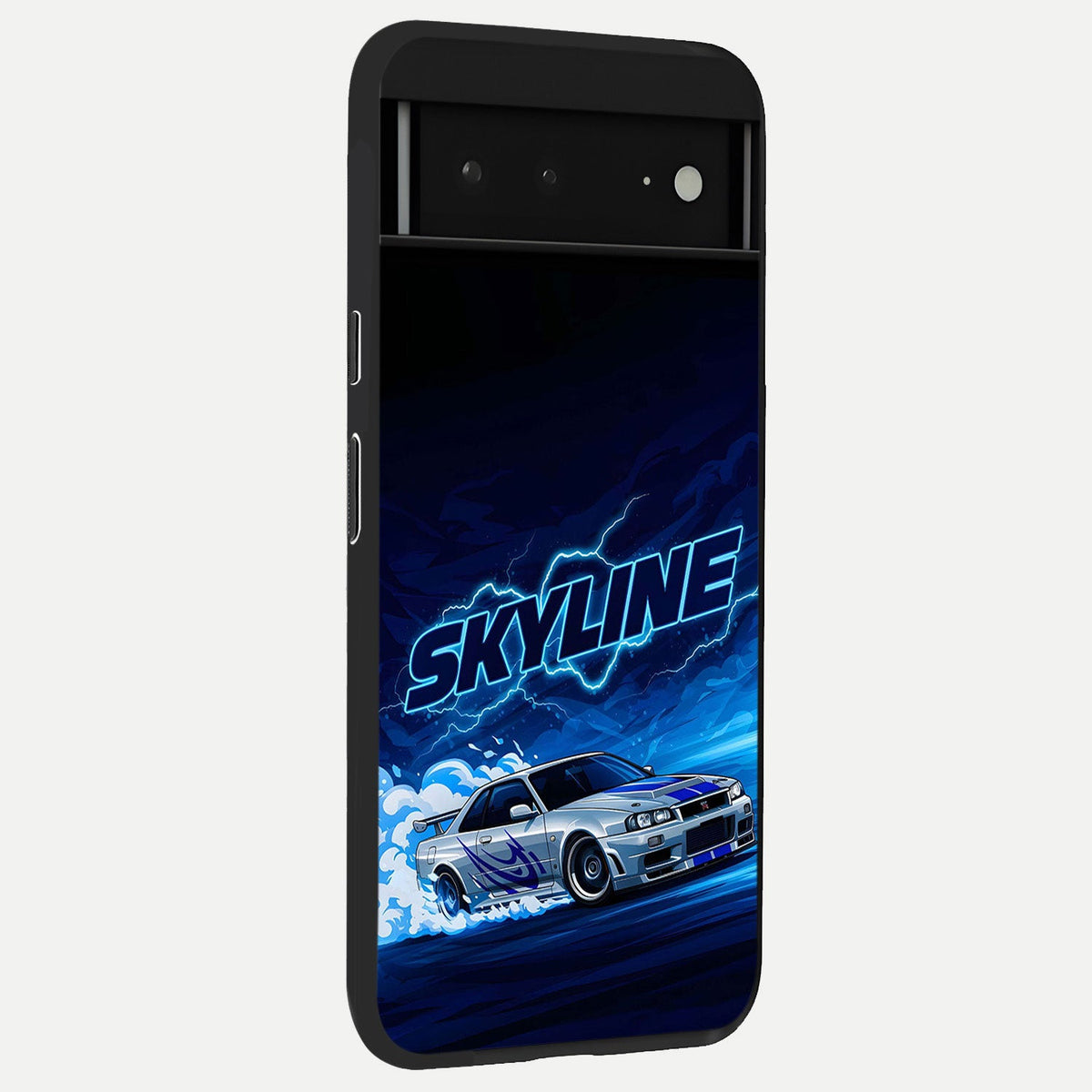  Neon Jellyfish back cover For Google Pixel 6A slim fit glass case with vibrant aesthetic design