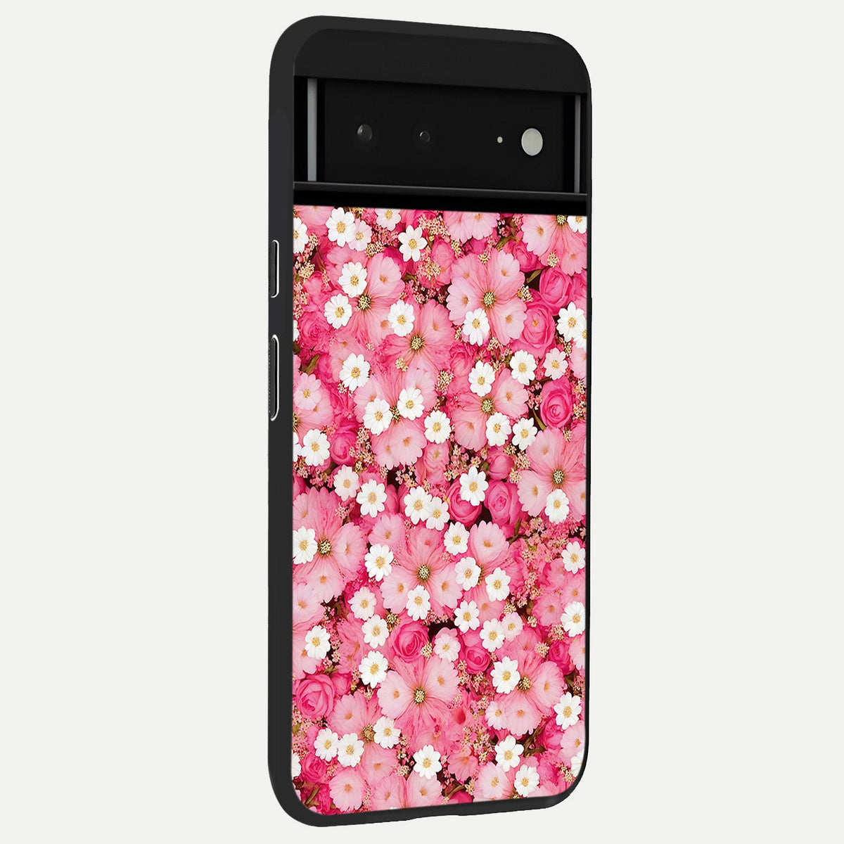  Pink Flowers in Water back cover For Google Pixel 6A slim fit glass case with vibrant aesthetic design