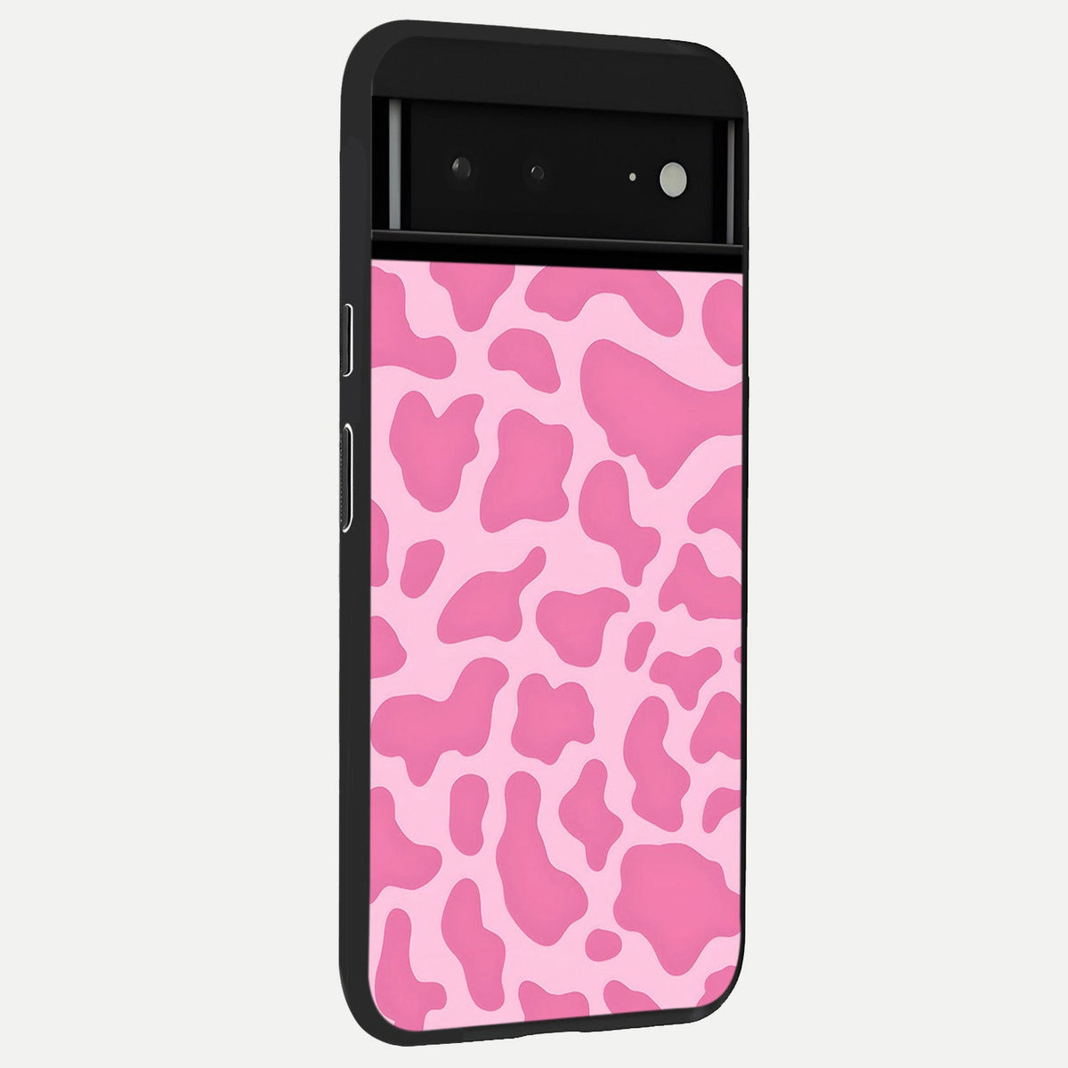  Pink Moo Magic back cover For Google Pixel 6A slim fit glass case with vibrant aesthetic design
