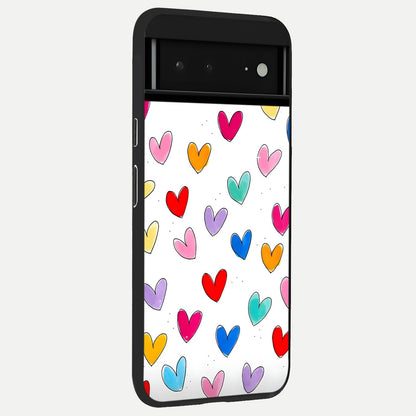  Pumpkin Moon Night back cover For Google Pixel 6A slim fit glass case with vibrant aesthetic design