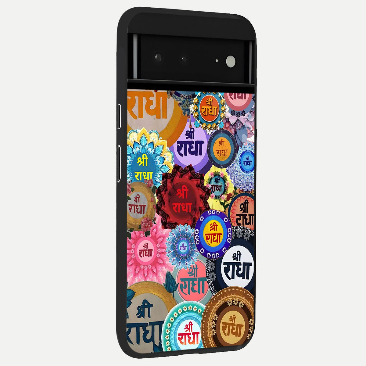  Rainbow Blossom Burst back cover For Google Pixel 6A slim fit glass case with vibrant aesthetic design
