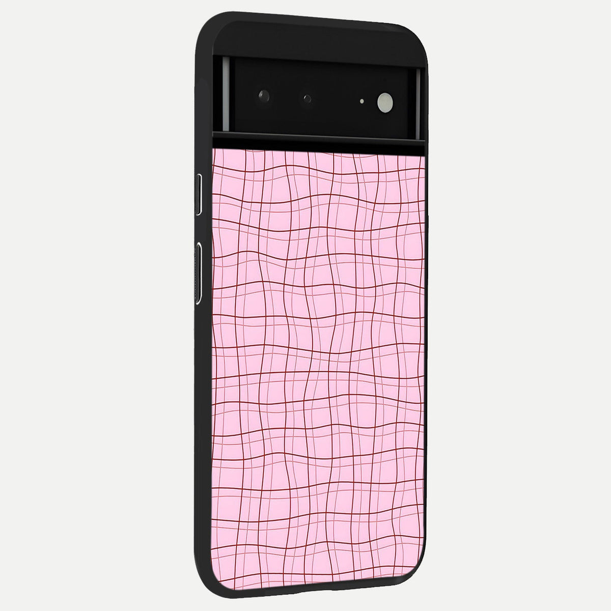  Soft Grid Bliss back cover For Google Pixel 6A slim fit glass case with vibrant aesthetic design