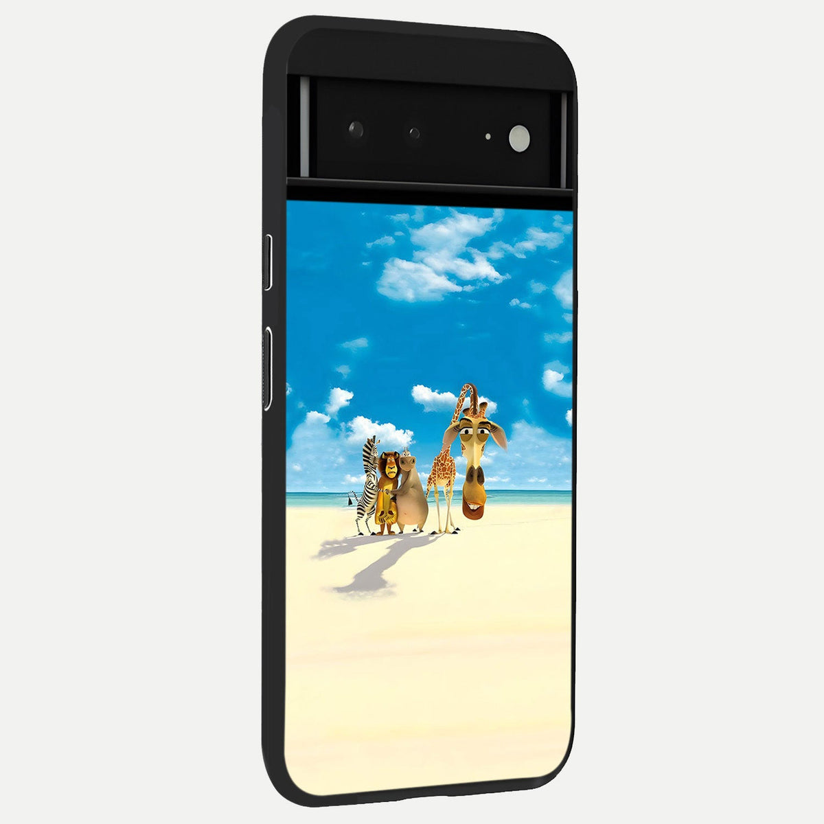  Tropical Fun Squad back cover For Google Pixel 6A slim fit glass case with vibrant aesthetic design