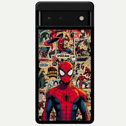  Aesthetic Spider Glass Case For Google Pixel 6 back cover – full design glossy printed glass finish
