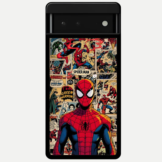  Aesthetic Spider Glass Case For Google Pixel 6 back cover – full design glossy printed glass finish
