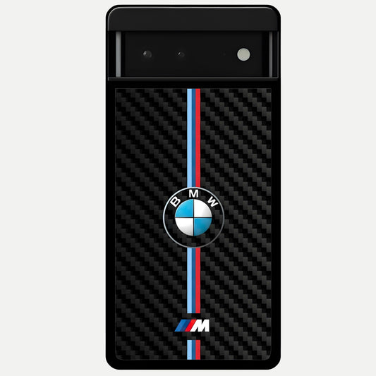  BMW Pattern Glass Case For Google Pixel 6 back cover – full design glossy printed glass finish