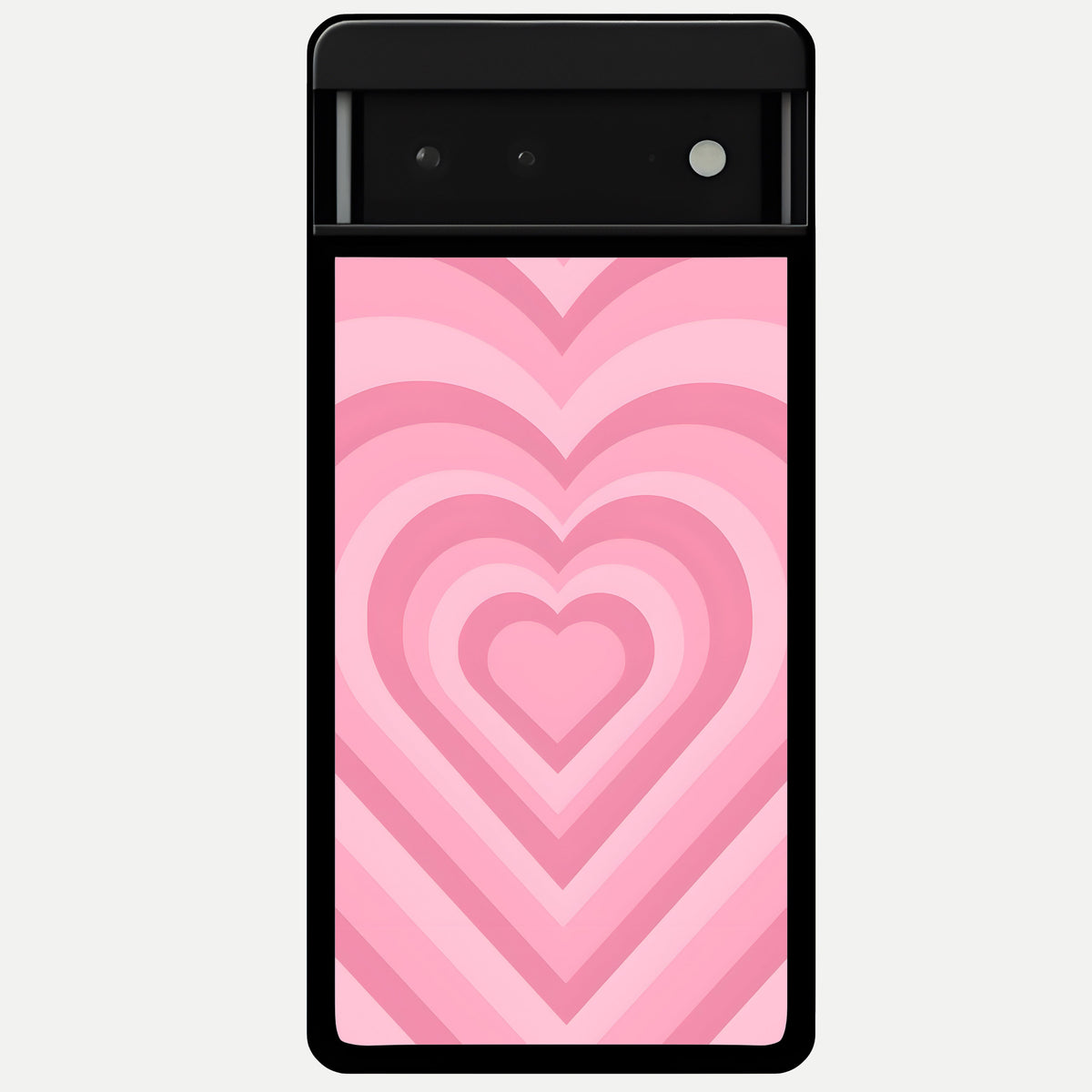 Blush Heart Waves Glass Case For Google Pixel 6 back cover – full design glossy printed glass finish