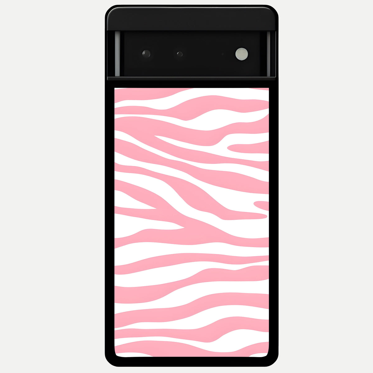  Blush Zebra Flow Glass Case For Google Pixel 6 back cover – full design glossy printed glass finish
