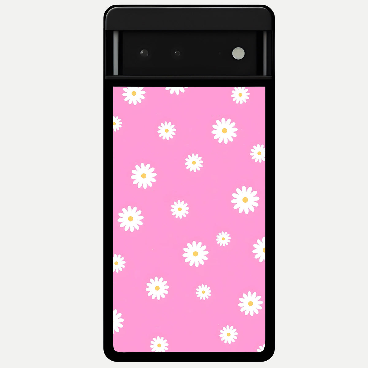  Bubblegum Daisy Pop Glass Case For Google Pixel 6 back cover – full design glossy printed glass finish