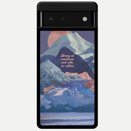  Celestial Mountain Calm Glass Case For Google Pixel 6 back cover – full design glossy printed glass finish