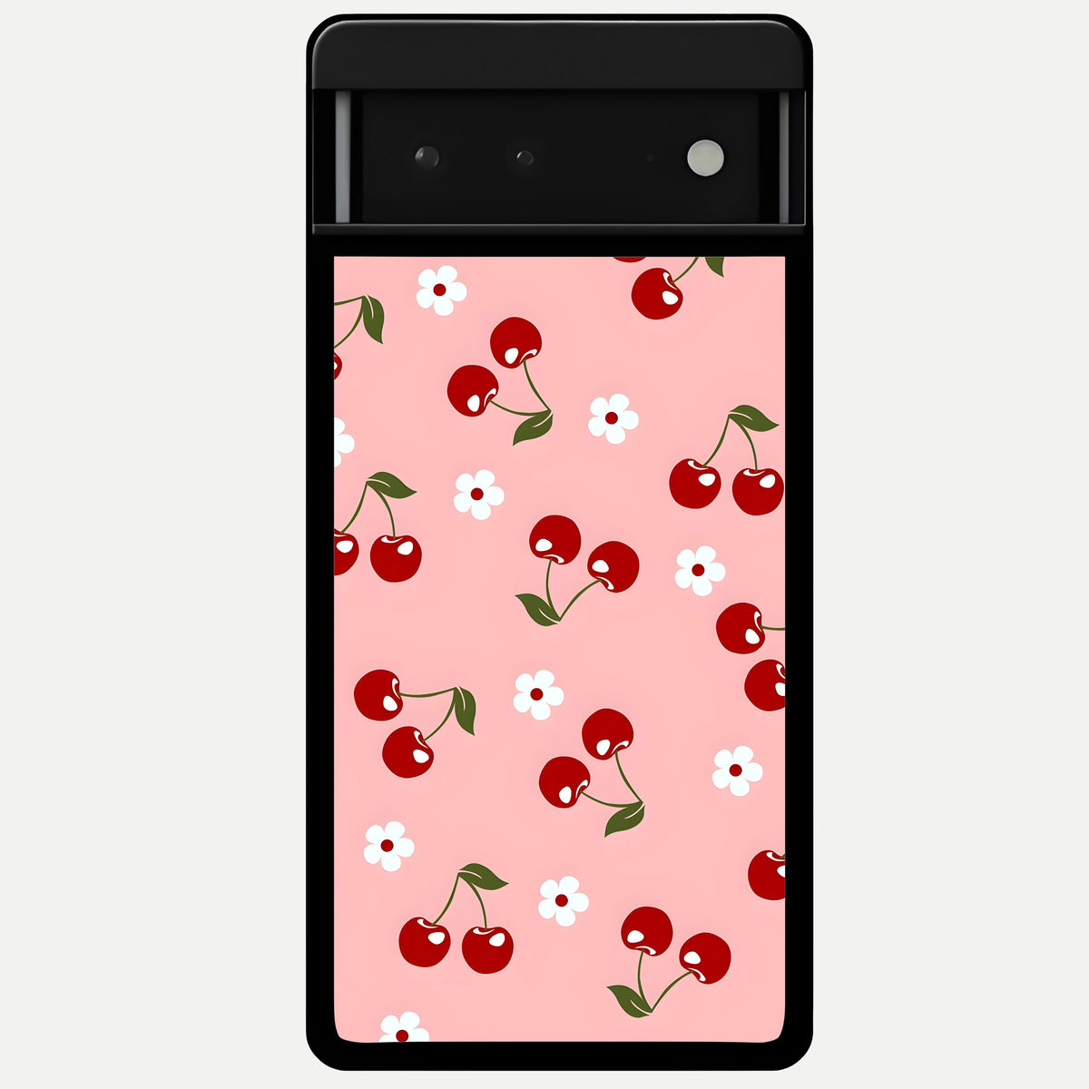  Cherry Love Mood Glass Case For Google Pixel 6 back cover – full design glossy printed glass finish