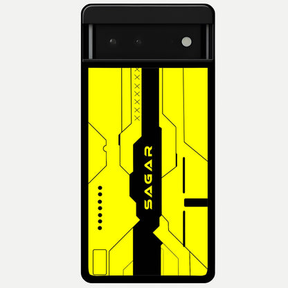  Circuit CYBERPUNK Custom Name Glass Case For Google Pixel 6 back cover – full design glossy printed glass finish