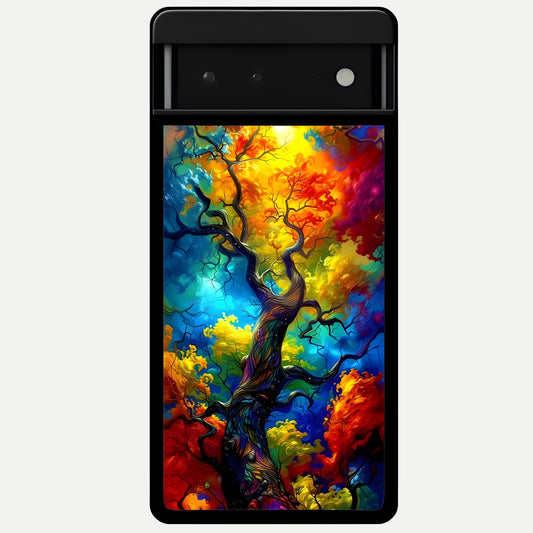  Colorful Soda Bottles Glass Case For Google Pixel 6 back cover – full design glossy printed glass finish