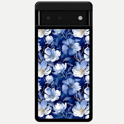  Cute Floral Patterns Glass Case For Google Pixel 6 back cover – full design glossy printed glass finish