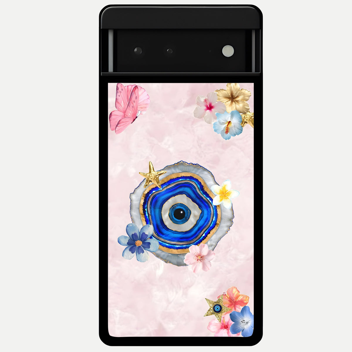  Divine Aura Bloom Glass Case For Google Pixel 6 back cover – full design glossy printed glass finish
