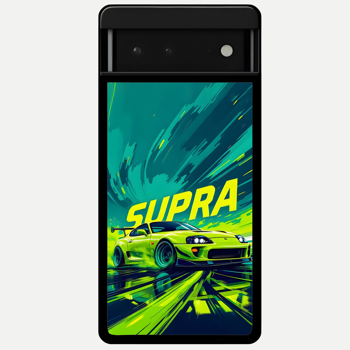  Electric Supra Thunder Glass Case For Google Pixel 6 back cover – full design glossy printed glass finish