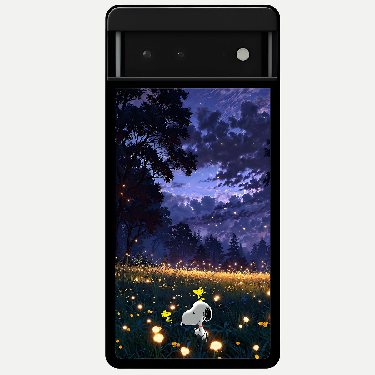  Firefly Meadow Magic Glass Case For Google Pixel 6 back cover – full design glossy printed glass finish