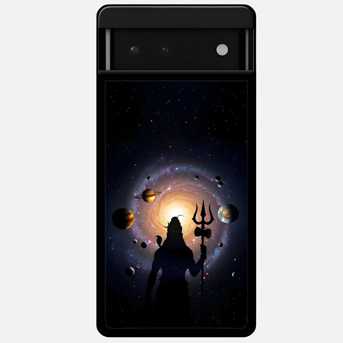  Galactic Shiva Vision Glass Case For Google Pixel 6 back cover – full design glossy printed glass finish
