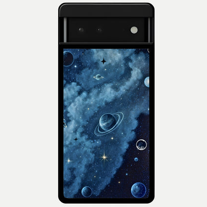  Galaxy Dream Space Glass Case For Google Pixel 6 back cover – full design glossy printed glass finish