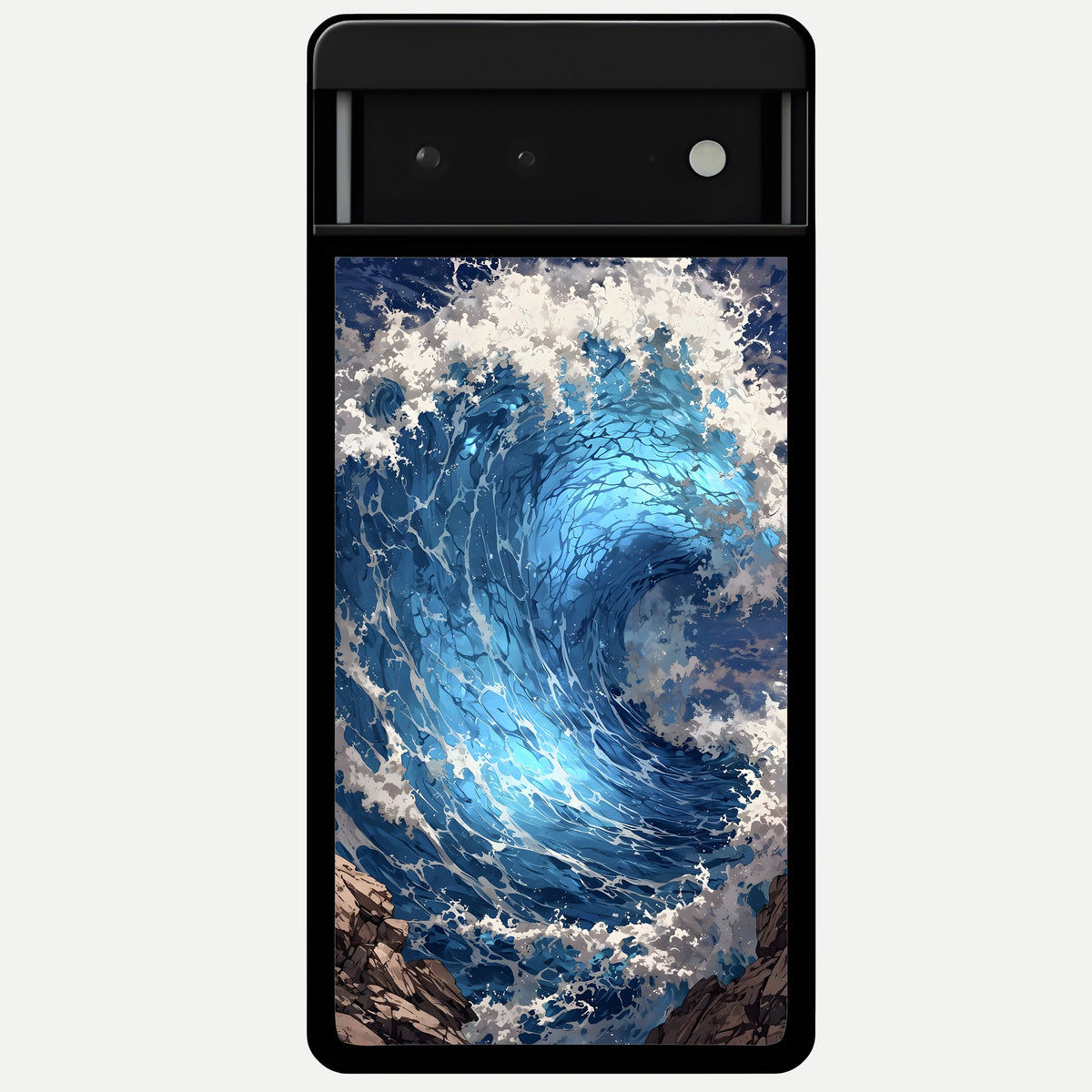  Giant Ocean Wave Glass Case For Google Pixel 6 back cover – full design glossy printed glass finish