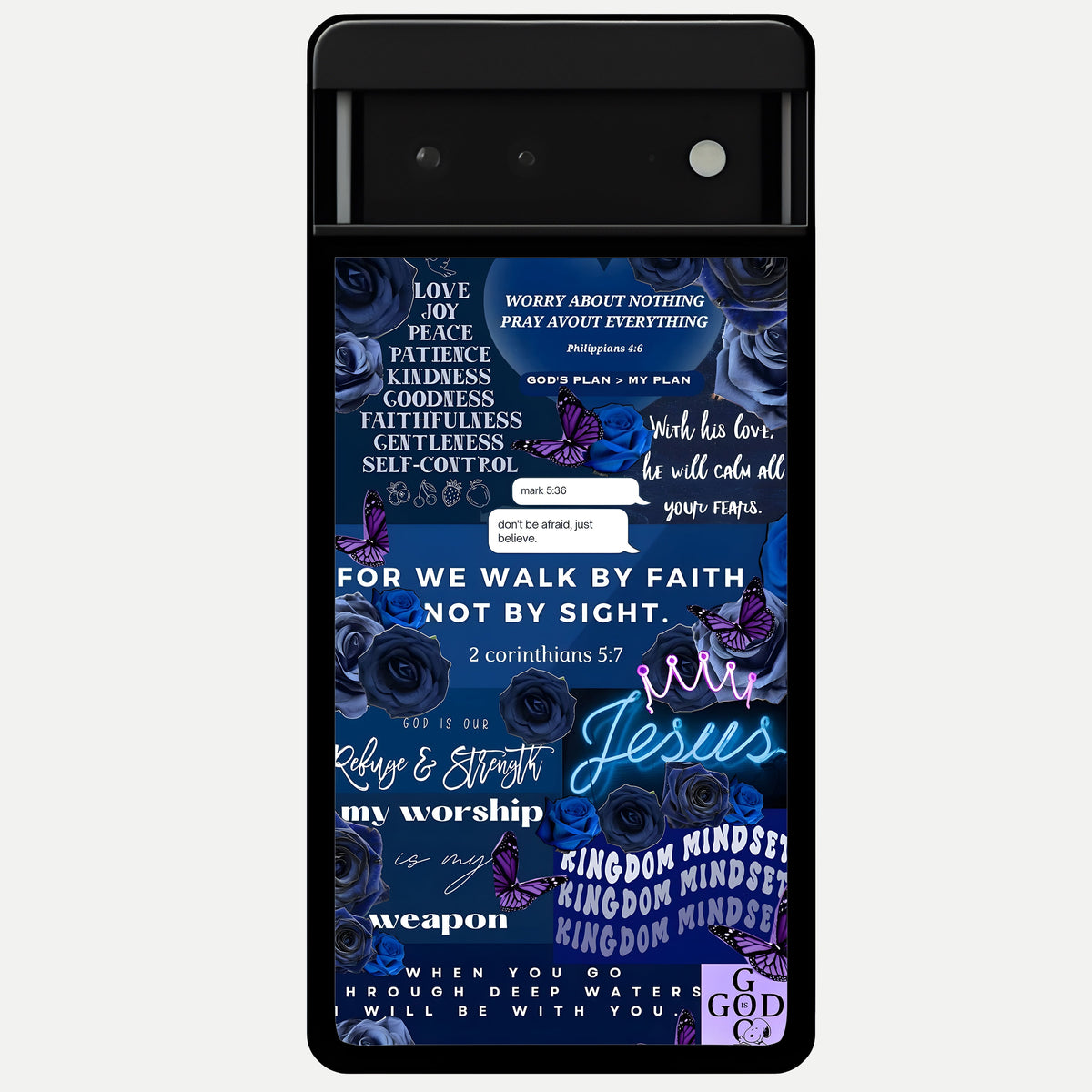  Kingdom Faith Glow Glass Case For Google Pixel 6 back cover – full design glossy printed glass finish