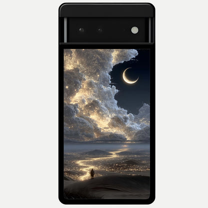  Moonlight Spark Path Glass Case For Google Pixel 6 back cover – full design glossy printed glass finish