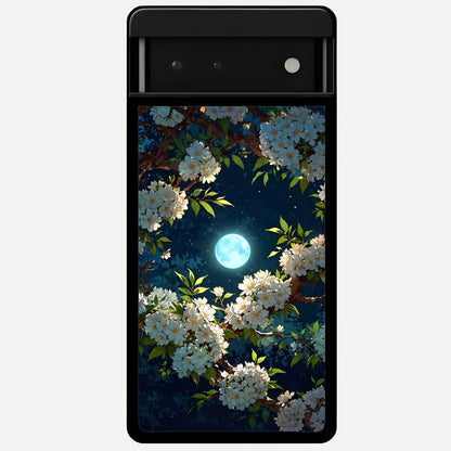  Moonlit Blossom Dream Glass Case For Google Pixel 6 back cover – full design glossy printed glass finish