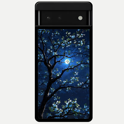  Mystic Floral Night Glass Case For Google Pixel 6 back cover – full design glossy printed glass finish