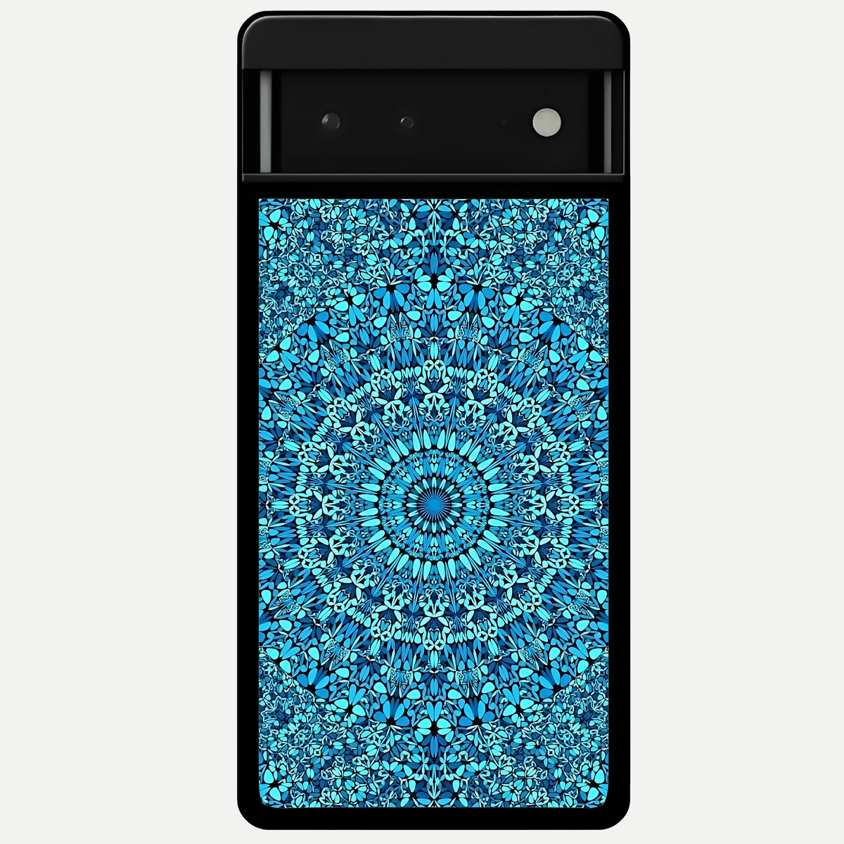  Ocean Bloom Mandala Glass Case For Google Pixel 6 back cover – full design glossy printed glass finish