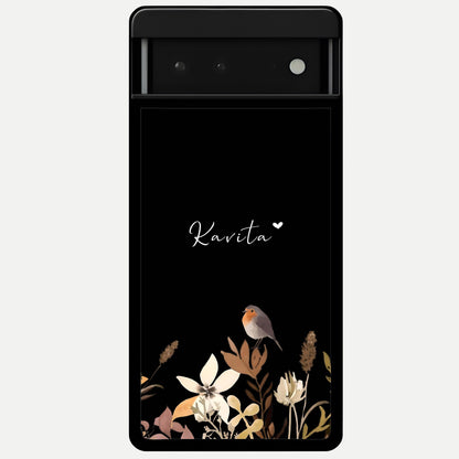  Quiet Garden Tune Custom Name Glass Case For Google Pixel 6 back cover – full design glossy printed glass finish