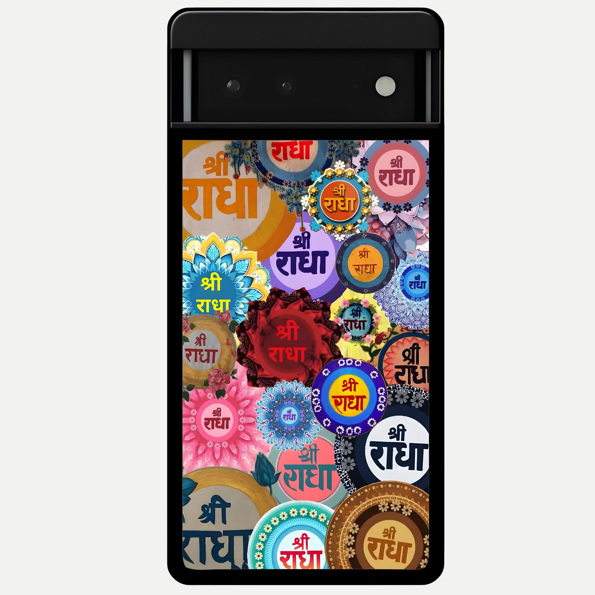 Radha Divine Bloom Glass Case For Google Pixel 6 back cover – full design glossy printed glass finish