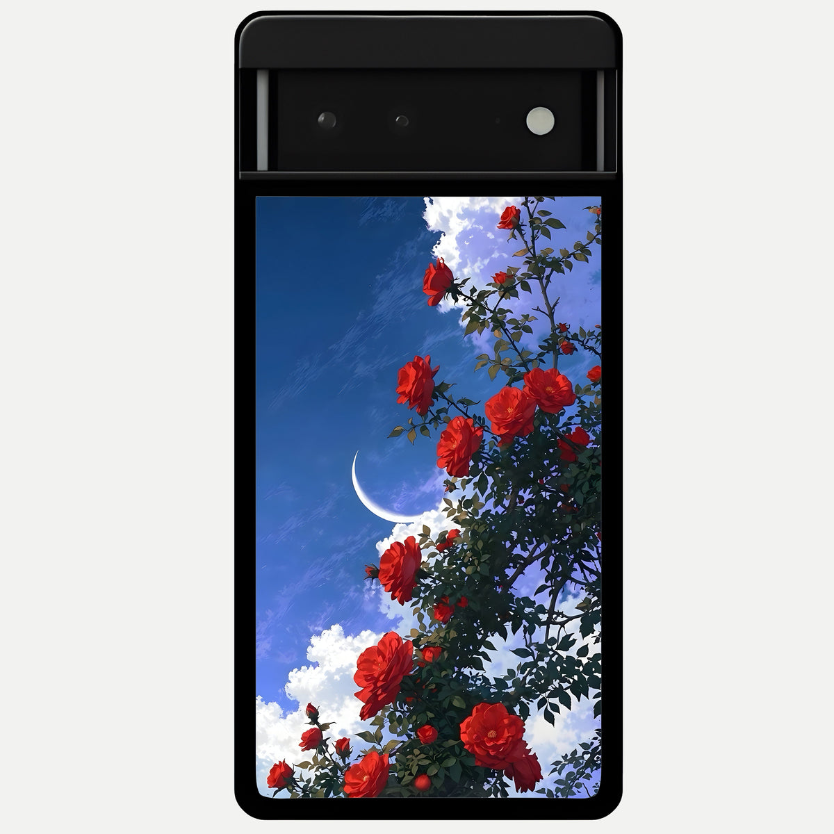  Rose Drift Flowers Glass Case For Google Pixel 6 back cover – full design glossy printed glass finish