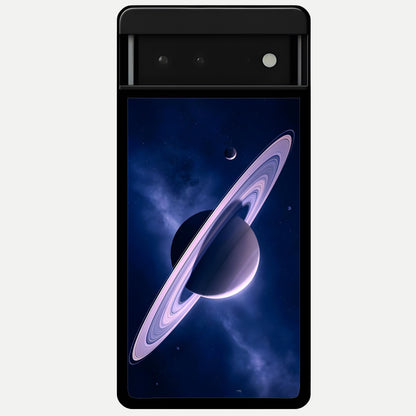  Saturn Ring Mystique Glass Case For Google Pixel 6 back cover – full design glossy printed glass finish