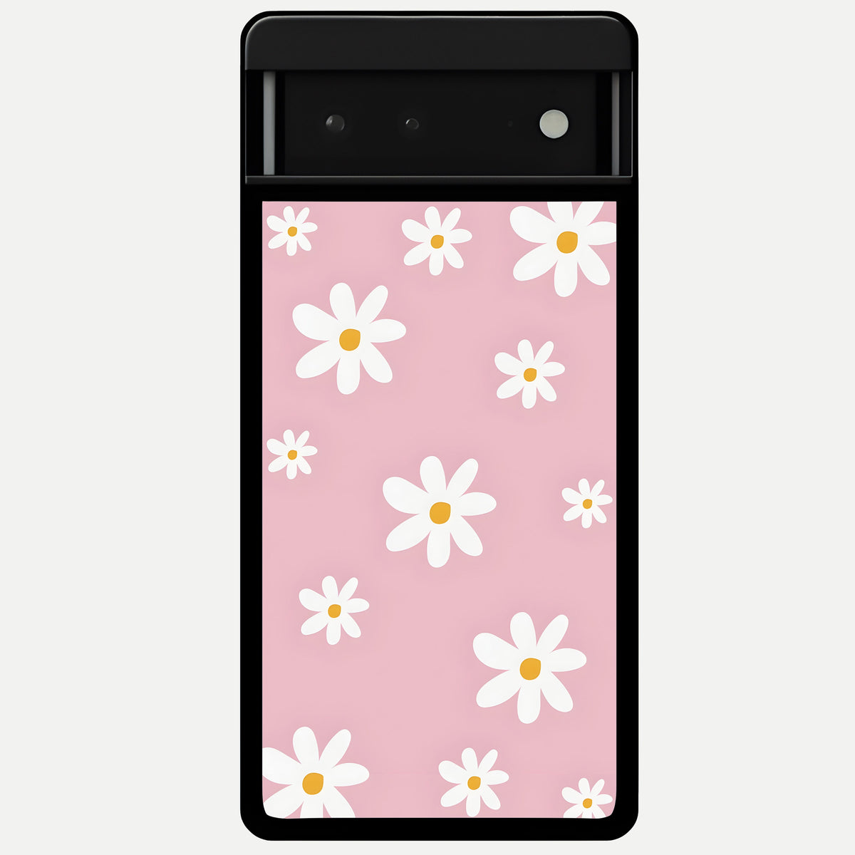  Soft Daisy Bliss Glass Case For Google Pixel 6 back cover – full design glossy printed glass finish