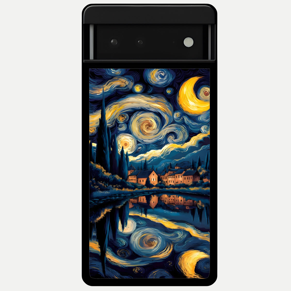  Starry Sky Serenity Glass Case For Google Pixel 6 back cover – full design glossy printed glass finish