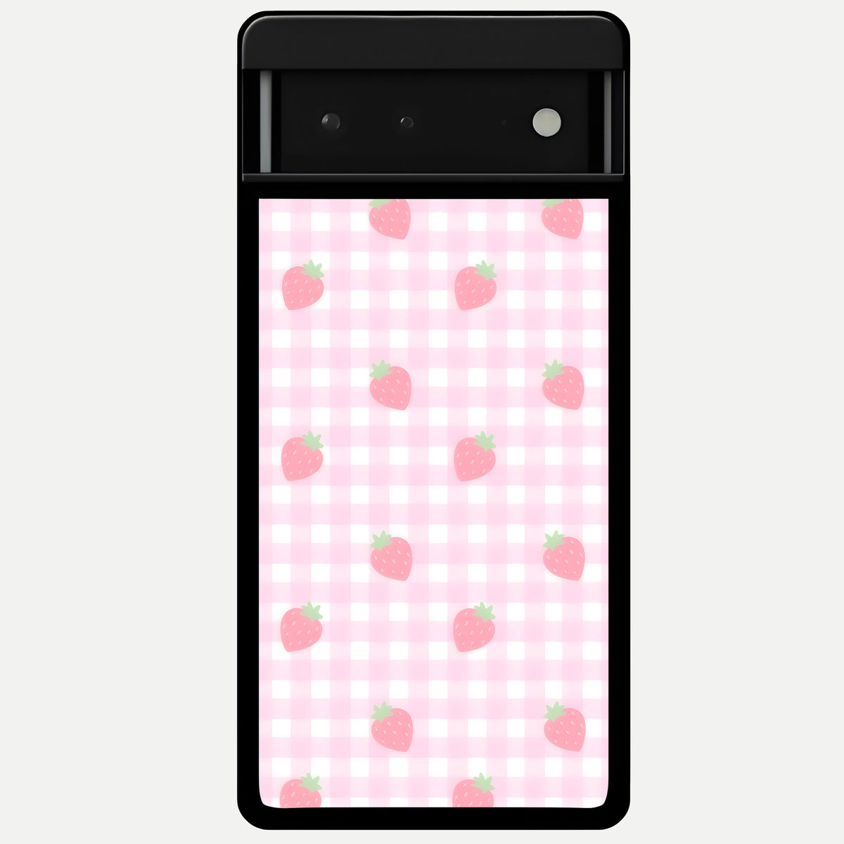 Strawberry Picnic Love Glass Case For Google Pixel 6 back cover – full design glossy printed glass finish