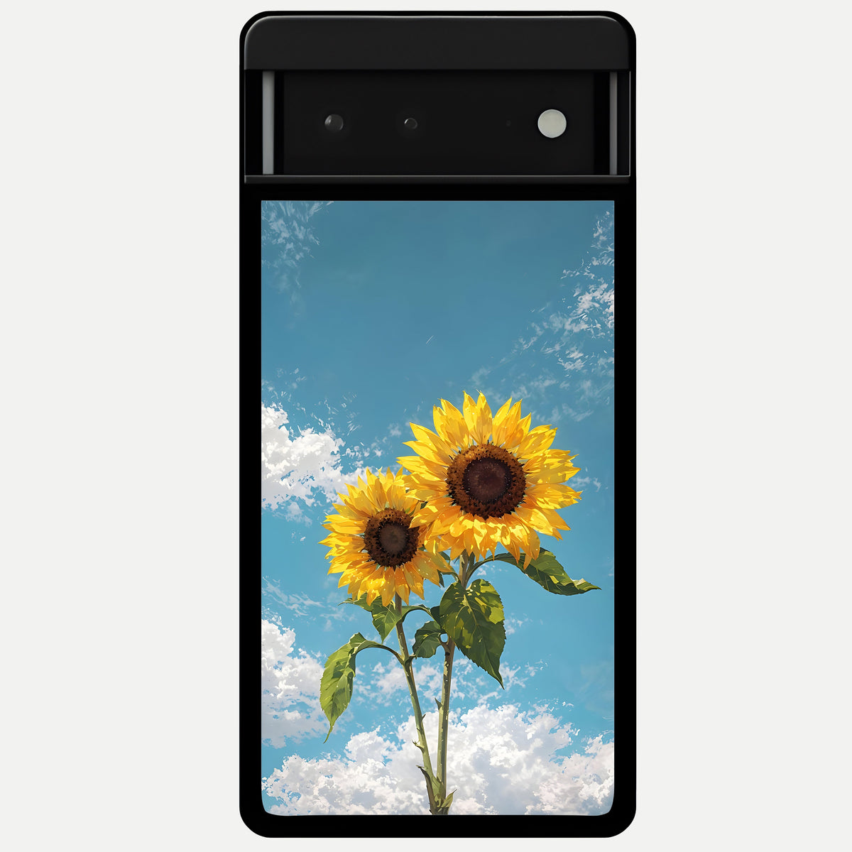  Sunlit Daisy Glow Glass Case For Google Pixel 6 back cover – full design glossy printed glass finish