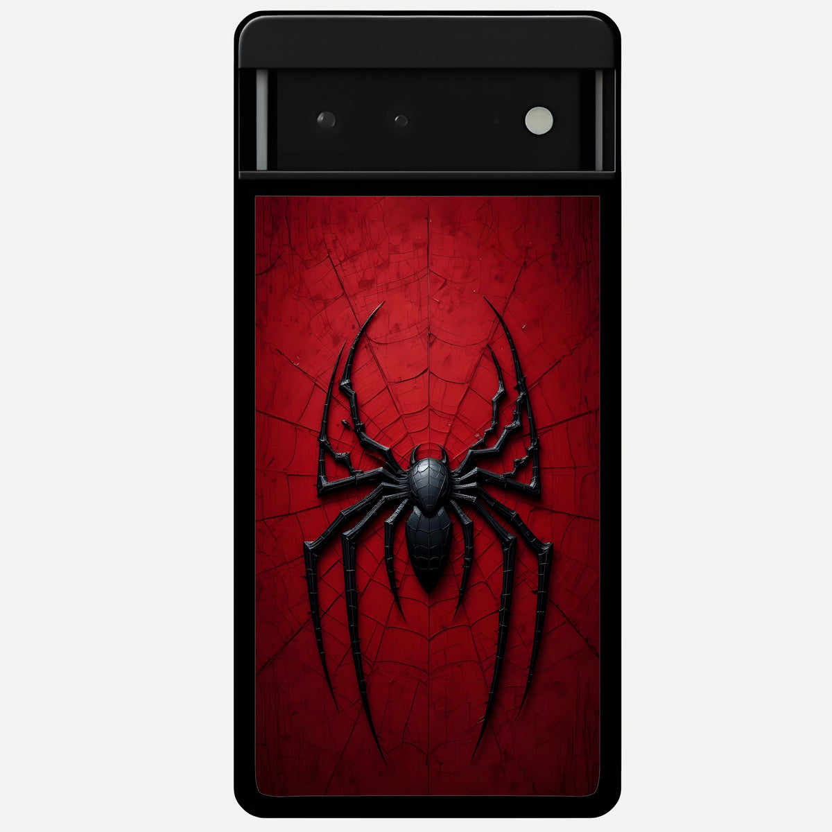  Superhero Web Emblem Glass Case For Google Pixel 6 back cover – full design glossy printed glass finish