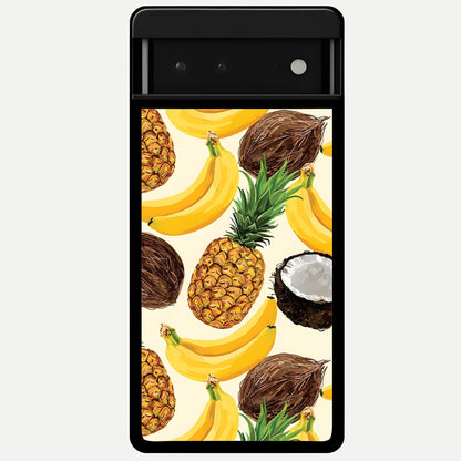  Tropical Fruit Mood Glass Case For Google Pixel 6 back cover – full design glossy printed glass finish