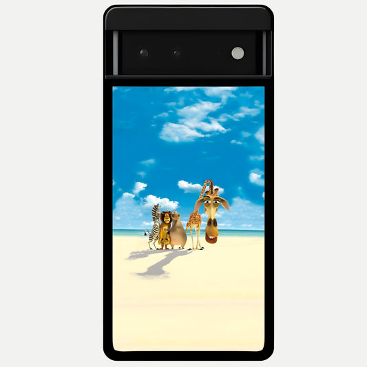  Tropical Fun Squad Glass Case For Google Pixel 6 back cover – full design glossy printed glass finish