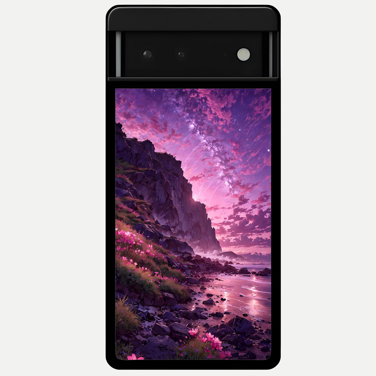  Twilight Blossom Coast Glass Case For Google Pixel 6 back cover – full design glossy printed glass finish