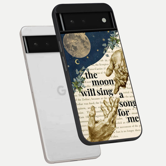 Aesthetic Divine phone case For Google Pixel 6 showing premium glass back cover with detailed artwork