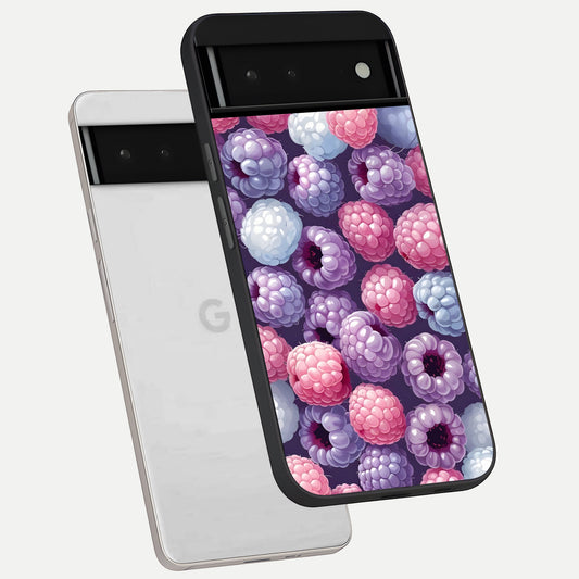  Berry Candy Pop phone case For Google Pixel 6 showing premium glass back cover with detailed artwork