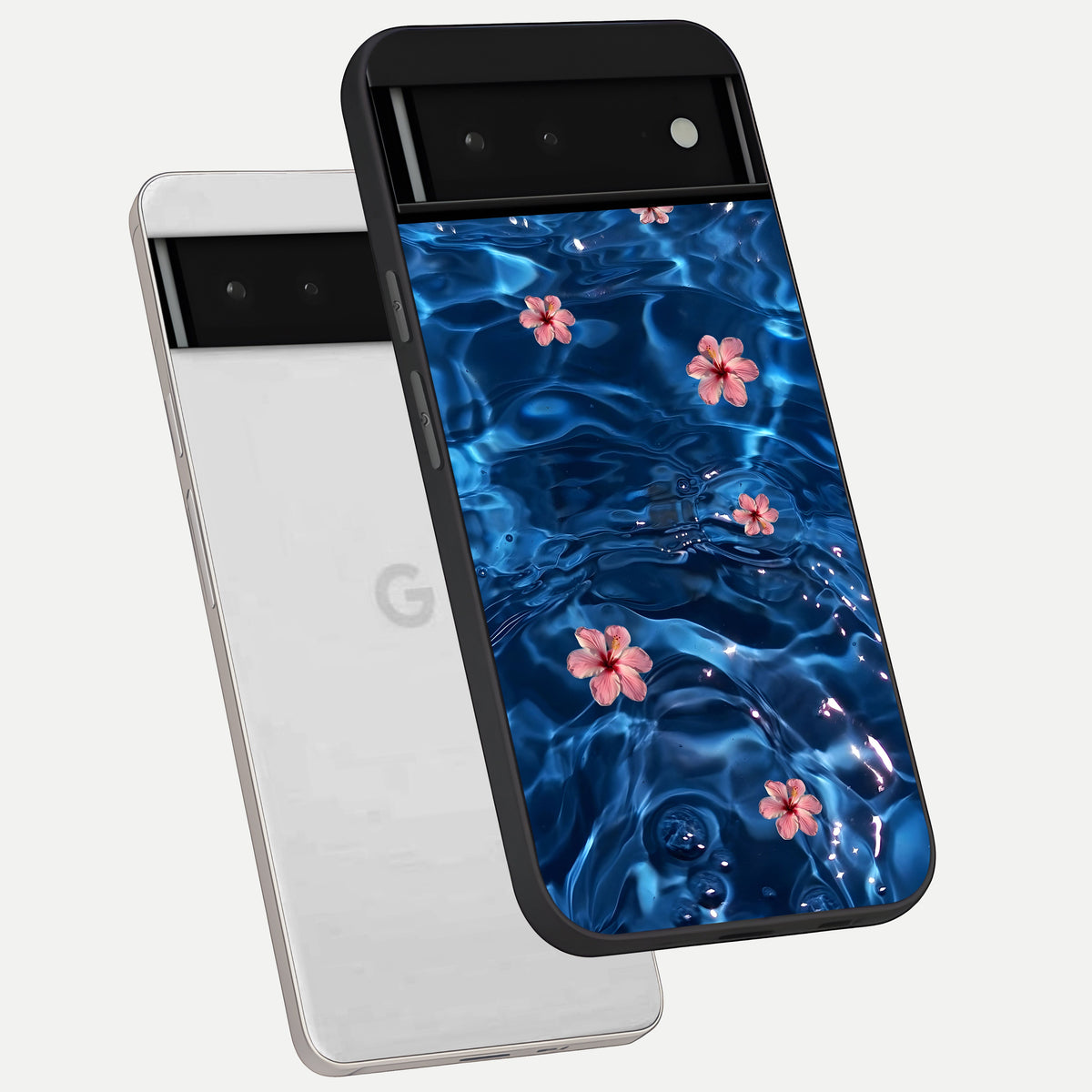  Bloom Thread Art phone case For Google Pixel 6 showing premium glass back cover with detailed artwork