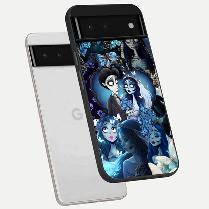  Butterfly Ghost Soul phone case For Google Pixel 6 showing premium glass back cover with detailed artwork